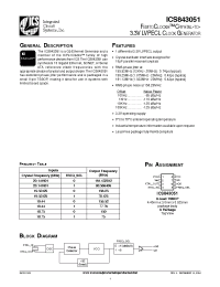 Datasheet ICS843051 manufacturer ICST